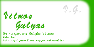 vilmos gulyas business card